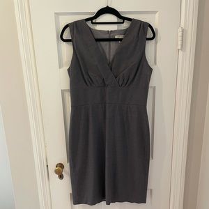 Banana Republic Grey lined wool work sheath/dress